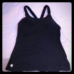 Athleta shelf bra tank top, navy blue, size medium